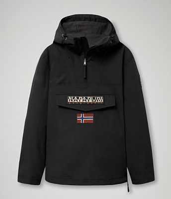 napapijri black rainforest winter pullover jacket