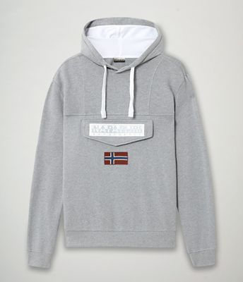 grey napapijri hoodie