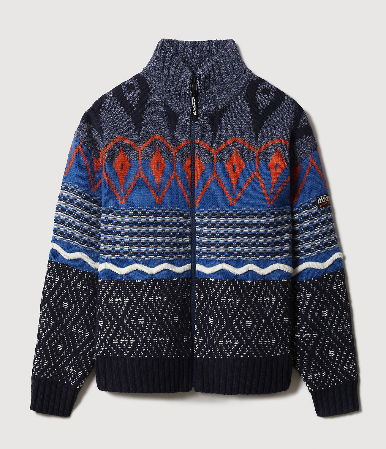 Cozy lined cardigan, wool jacket, Nepal jacket - model 8