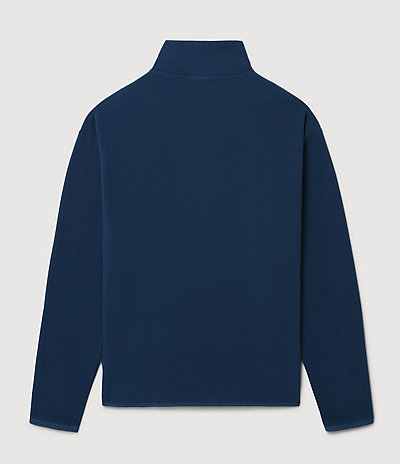 Fleece-Sweatshirt mit halb durchgehendem Reißverschluss und Patch 4