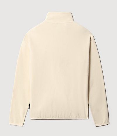 Fleece-Sweatshirt mit halb durchgehendem Reißverschluss und Patch 4