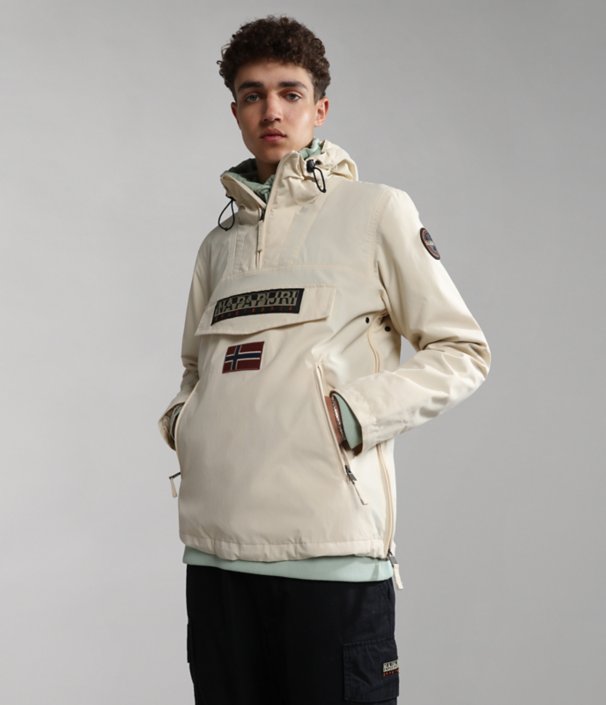 Napapijri Giacca Uomo Anorak Rainforest Pocket 1 Winter Ocra Wood Brown