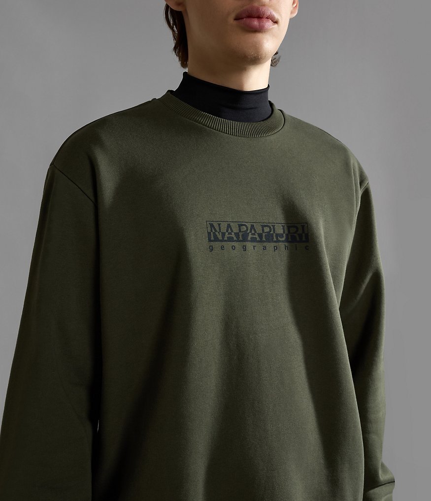 Box sweatshirt met ronde hals-