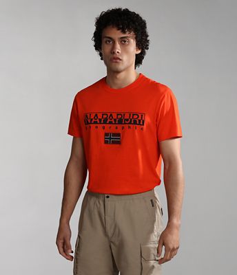  Napapijri Camiseta de hombre Manga Corta Cuello Redondo  Camiseta de Algodón con Artículo Imprimido NP0A4G34 S-Turin, A57 Naranja  Mock : Ropa, Zapatos y Joyería