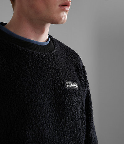 Fleece-Sweatshirt Morgex mit Rundhalsausschnitt