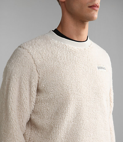 Morgex fleece sweatshirt met ronde hals 4