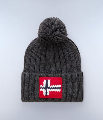 Napapijri grey hot sale bobble hat