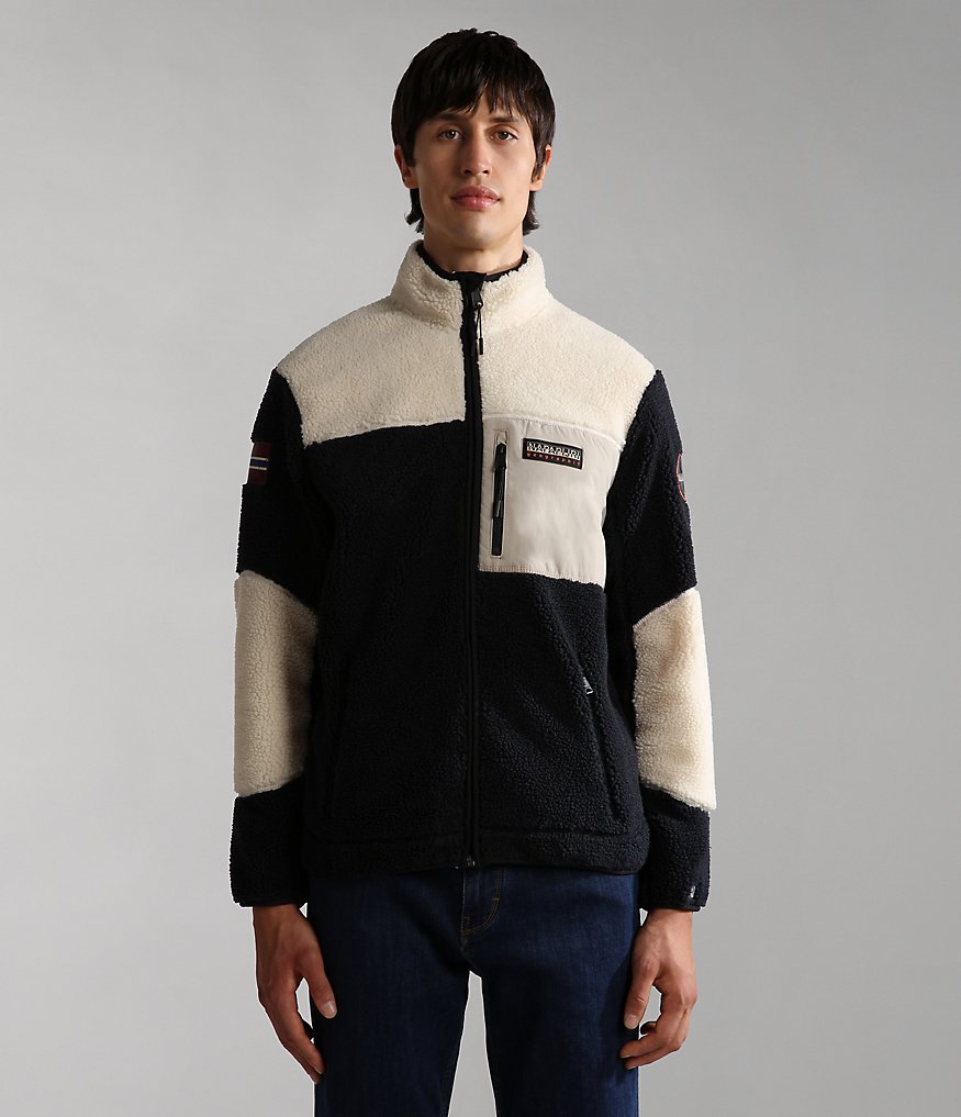 Yupik Fleece-Sweatshirt mit durchgehendem Reißverschluss-
