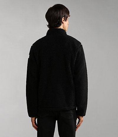 Fleece-Sweatshirt Ayas mit halb durchgehendem Reißverschluss