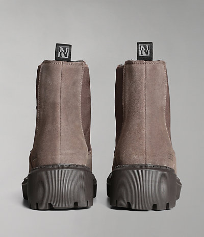Berry Chelsea Suede Boots 3