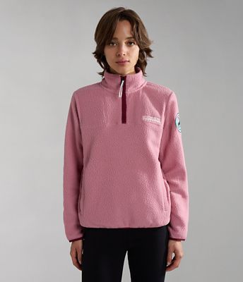 Cuverville fleece sweater met halve rits | Napapijri
