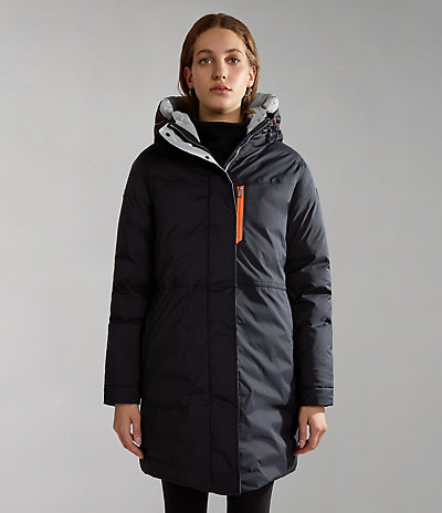 Augper Women's Winter Coat Waterproof Warm Puffer Jacket Long Parka with  Faux Fur Detachable Hood