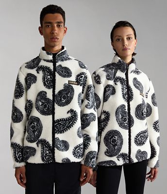 Paisley fleece sweater met rits | Napapijri