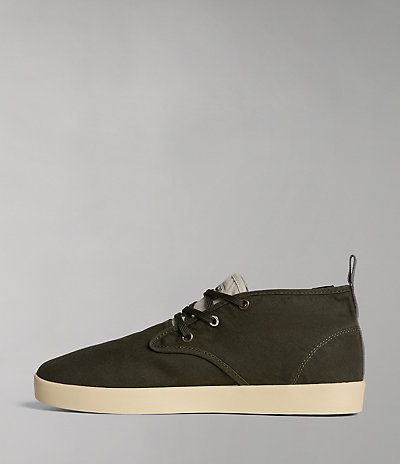 Canvas Mid Top Clover Trainers 5