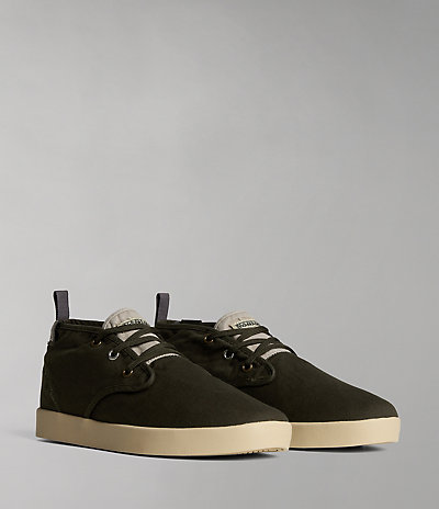 Canvas Mid Top Clover Trainers 1