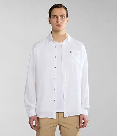 Linen Overhemd met Lange Mouwen 1