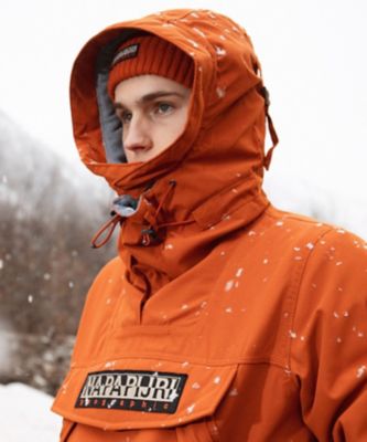 Mens Napapijri Skidoo Orange Smock Quilted Lined Warm Jacket Coat size Mens  XS